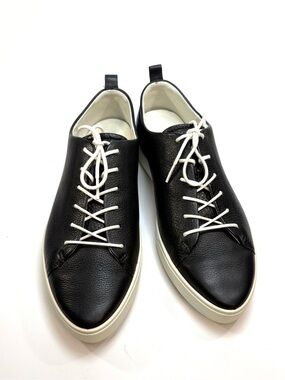 ECCO Black Leather Lace Up Sneakers | 41